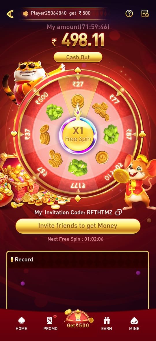 xx7 app lucky spin wheel with free spin timer and invitation code